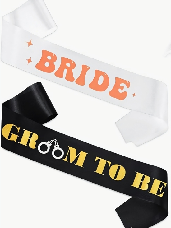 Accessories - Bride & Groom To Be Sashes Bachelor Bachelorette